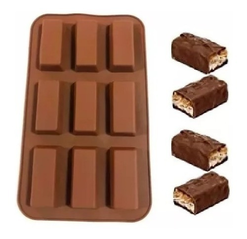 Molde De Silicona Pastelería Rectangular Chocolate Barra