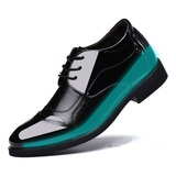 Zapatos De Vestir Caballero Charol Negro Casual Cuero Formal