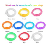 Cinta Led Neon Flex Unicolor Impermiable Con Adaptador