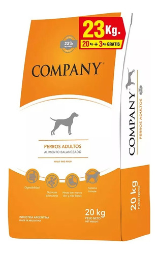 Alimento Balanceado  Company Perro Adulto X 20+ 3 Kg Gratis