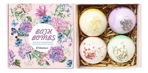 Bolas De Baño Con Flores Secas, Caja De Regalo Con Burbujas