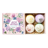 Bolas De Baño Con Flores Secas, Caja De Regalo Con Burbujas