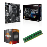 Combo Act Asus A520m-a Ii Csm + Ryzen 5 5600g + 8gb 3200 Mhz