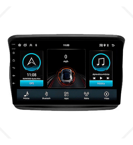 Multimidia Mitsubishi L200 9p Carplay Android Auto 2gb