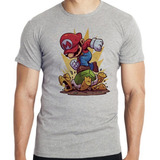 Camiseta Infantil Kids Mario Bros Super Game Nintendo Arcade