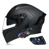 Bluetooth Motorcycle Dual Visor Helmet, Dot Approved Flip