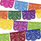 Papel Picado - Guirnalda Destello Floral Papel