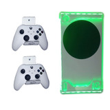 Soporte Pared Base Repisa Xbox Series S + Luz Rgb + 2 Contro