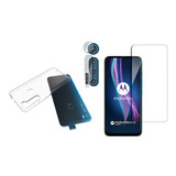 Funda Tpu Blanda + Vidrio + Cam P/ Motorola One Fusion Plus