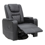 Elegante Reposet Sillón Reclinable En Leatherette En Negro