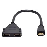 Divisor E Duplicador 1 Hdmi Macho Para 2 Hdmi Fêmea