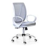 Sillón Ejecutivo Alma Blanco Con Brazos Y Estrella Cromo