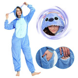 Kigurumi Stitch Cosplay Pijama Mameluco Disfraz Moda Kawaii