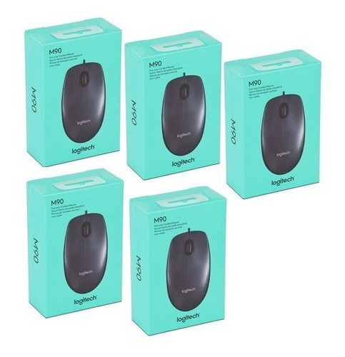 Paquete De 5 Piezas Mouse Optico Usb Logitech M90 Puebla