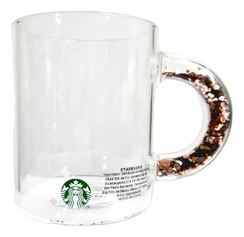 Taza Starbucks Confetti Rose Gold Vidrio Ed Limitada 2024