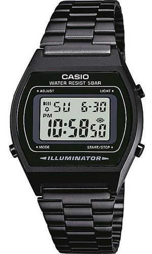 Reloj Casio Digital Negro Alarma Crono Luz Mod B640wb-1aef