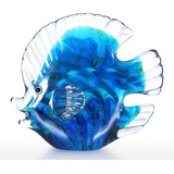 Escultura De Vidrio: Pez Azul, Pez Azul, Vidrio, Hogar Tropi