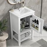 Vanity Bellemave 20  Con Lavabo Y Almacenamiento - Moderno Y