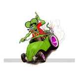 2 Adesivos Rat Fink Carro Moto Antigo Decorativo