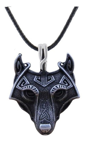 Collar Colgante Lobo Vikingo Nórdico Celta Para Hombre Mujer