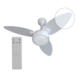 Ventilador Teto Com Contole Ventisol Branco E Cinza Bivolt