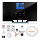 Alarma Casa Negocio Gsm Wifi Inalambrica Kit 1p+1m+1 Cámara