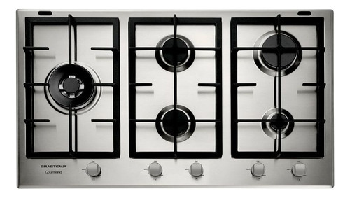 Fogão Cooktop Gás Brastemp Gourmand Bdk90 Inox 220v