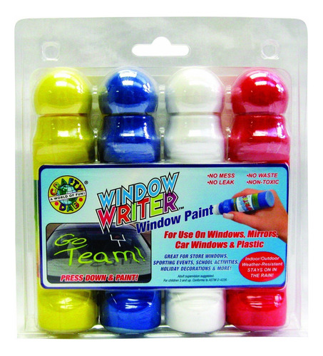 Crafty Dab Window Writer - Paquete De 4 Clamshell