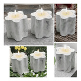 Velas Cuenco Marmoladas Kit X3 Flor 6x6 Cm - Variados Aromas