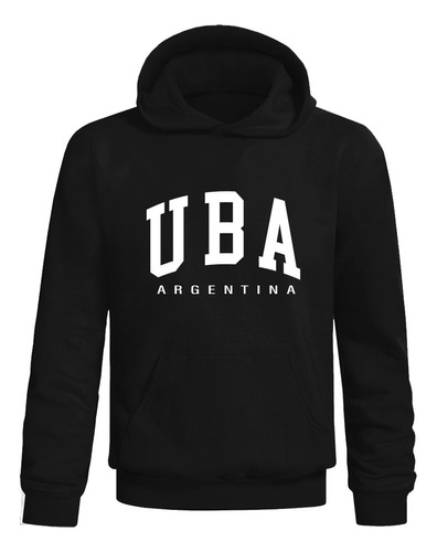 Buzo Canguro Negro Uba Universidad Buenos Aires Unisex 01