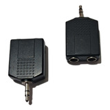 Plug Adaptador P2 Stereo Para 2 P10 Fêmea, Kit 6 Peças 