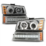 Faros De Lupa Y Led Y Cuartos Led Para Silverado 2003 - 2006