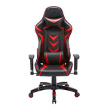 Cadeira Gamer Pelegrin Reclinável Pel-3003 Preta E Vermelha Cor Preto E Vermelho Material Do Estofamento Couro Pu