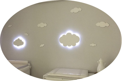 Kit 2 Luminaria Nuvem Com Luz De Led Quarto Bebe P/m