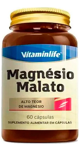 Magnésio Dimalato 800mg 60 Cápsulas - Vitaminlife Sabor Sem Sabor