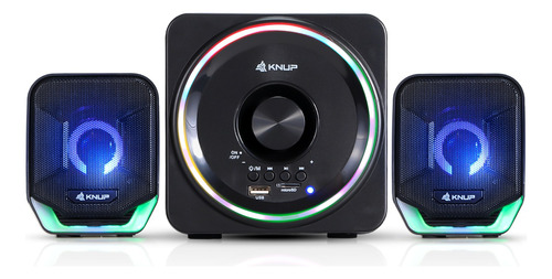 Home Theater Subwoofer 2.1 Caixa De Som Bluetooth Rgb Tv P2