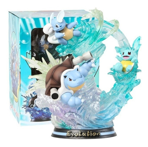 Figura Squirtle Wartortle Blastoise Evolucion Pokemon 