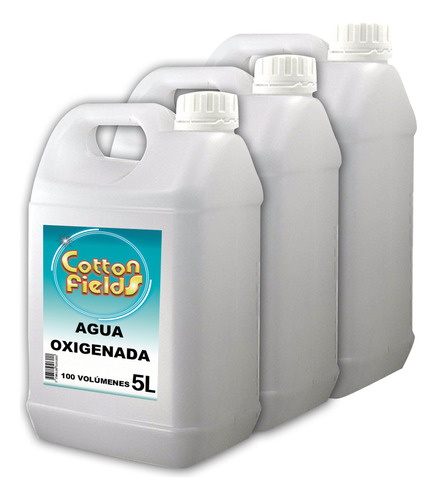 Agua Oxigenada 100 Volumenes Caja 3u X 5l - Maxima Calidad 