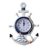 1 Reloj De Pared Náutico Estilo Mediterráneo Estilo Marinero