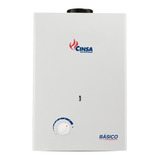 Calentador De Agua A Gas Gn Cinsa Cin-06 E Blanco