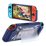 Funda Protector Carcasa Nintendo Switch Oled    Azul