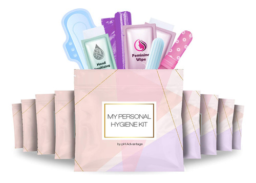 Kit Menstrual De Estilo Rosa Claro, Paquete De 10 Unidades,