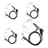 Kit X 4 Accesorio Auricular Manos Libres Handy Baofeng Handie Tubo De Aire Silicona Transparente Ptt Microfono Corbatero