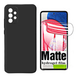 Capa Capinha Slim P/ Galaxy A52s 5g+ Película Hidrogel Fosca