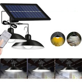 Lámpara Colgante Solar Recargable De 2 Cabezales