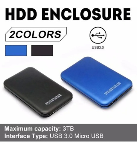 Caja Externa Plastica Usb 3.0 Para Disco Duro 2.5 Sata