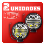 Farolete De Led Redondo 102w Universal Automotivo 12v 24 Par