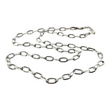 Cadena Collar Eslabon Limada Plata 925 60cm Hombre Mujer