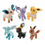 Peluche Pokémon Evolución Eevee Umbreon Jolteon Glaceon 