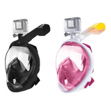 2(duas) Full Face Go Pro Dive Motion - Preta L/xl E Rosa S/m